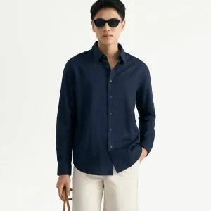 Áo sơ mi cotton lanh | Tay ngắn